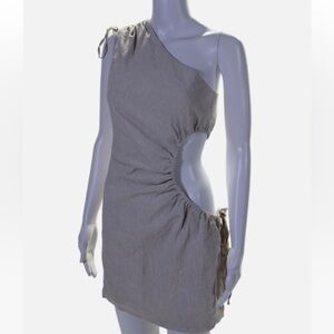 Camila Coelho Women's Asymmetrical Cut-Outs Mini Dress Beige Size XS